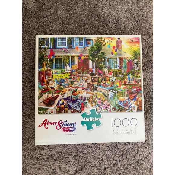 BUFFALO Aimee Stewart Collection Yard Sale1000 Piece Jigsaw Puzzle - Picture 1 of 1